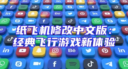 纸飞机修改中文版：经典飞行游戏新体验