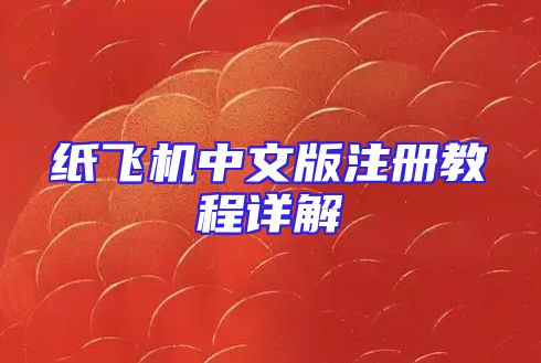 纸飞机中文版注册教程详解