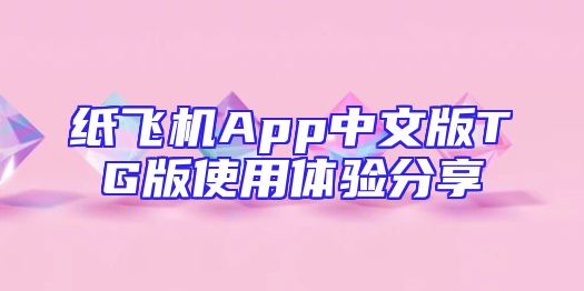 纸飞机App中文版TG版使用体验分享
