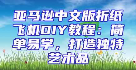 亚马逊中文版折纸飞机DIY教程：简单易学，打造独特艺术品