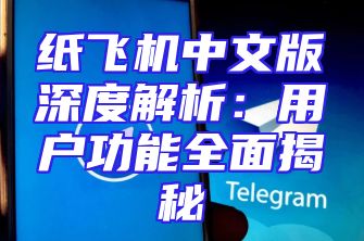纸飞机中文版深度解析：用户功能全面揭秘